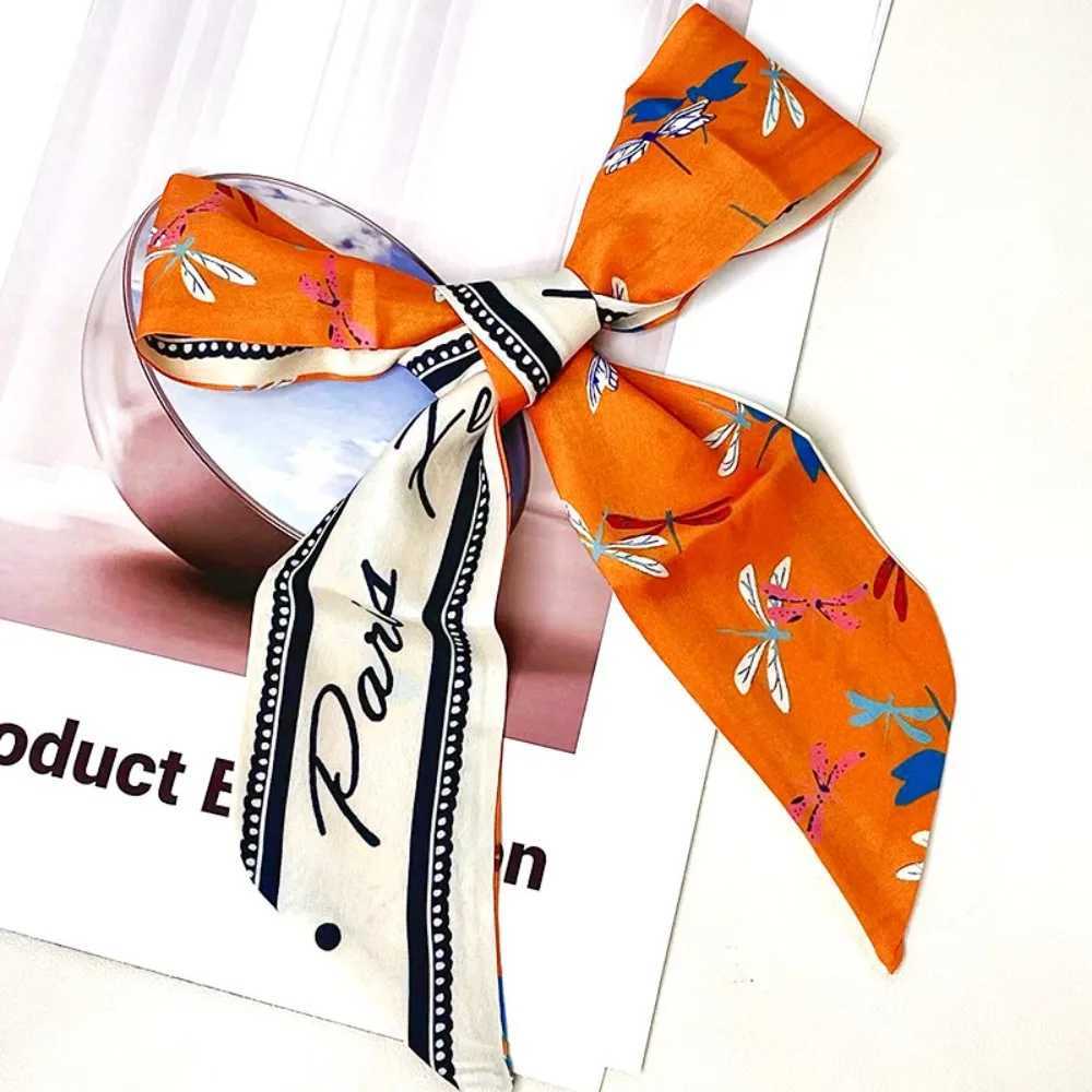 Camellia Mid-Autumn Festival Gift Box Silk Scarf New Version Hair Decoration Ribbon Flower Long Hair with Leaves W250118