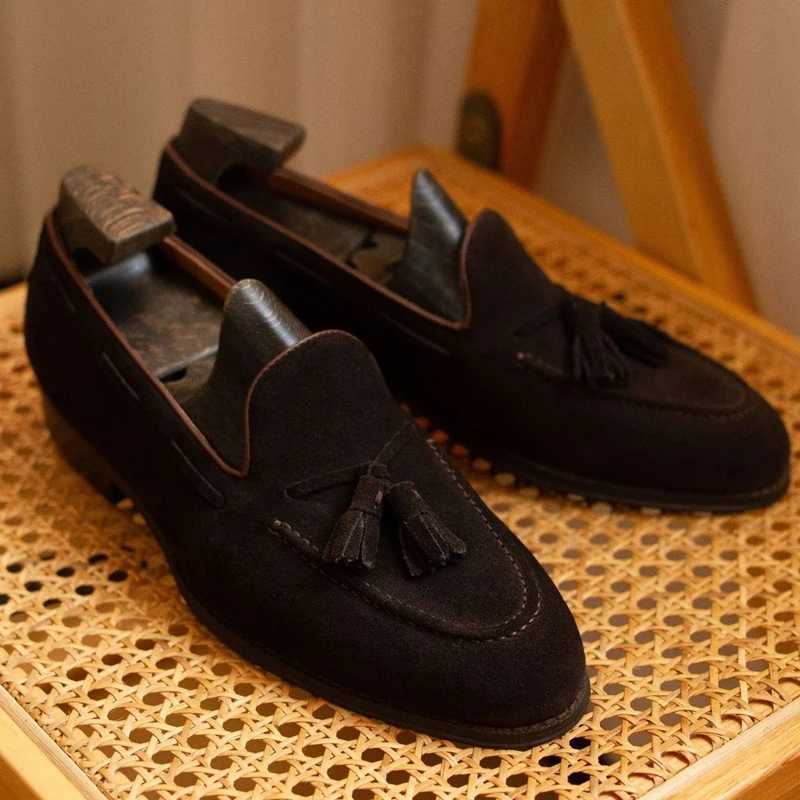 Genuine Leather Loafer Shoes for Men Handmade British Trendy Lazy Casual Shoes New VersatileXJ250118
