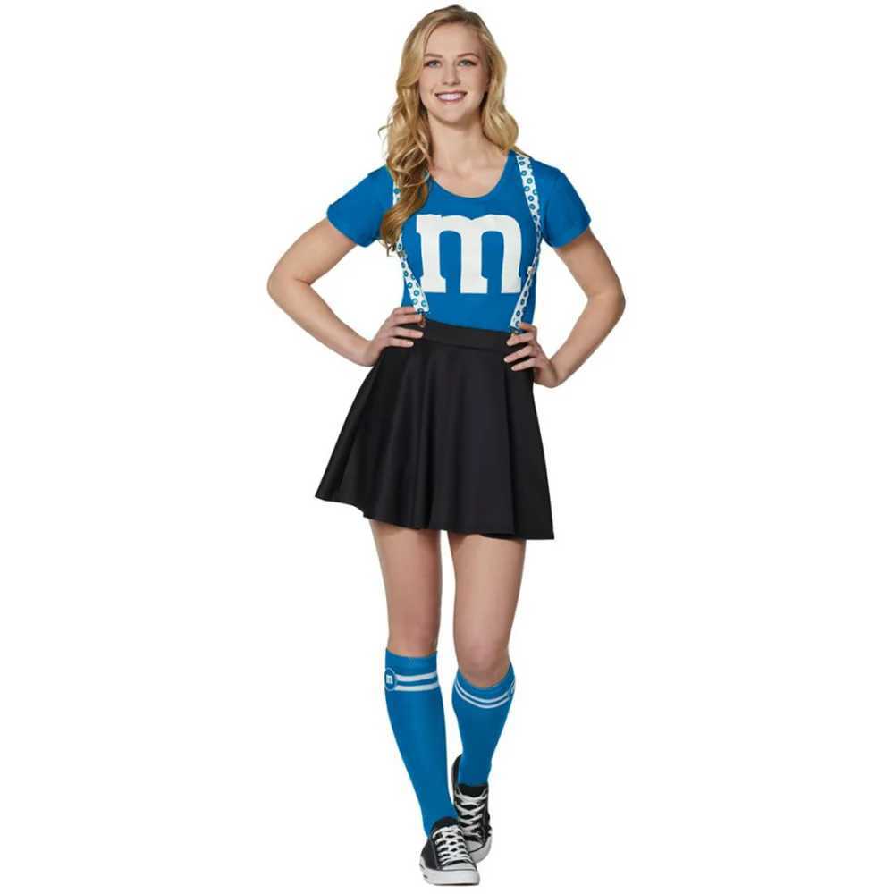 Adult Football Baby Cheerleader Costume High School Girl Cosplay Uniform M Aerobics Dance Cheerleading Costumes Top Skirt SocksW250121