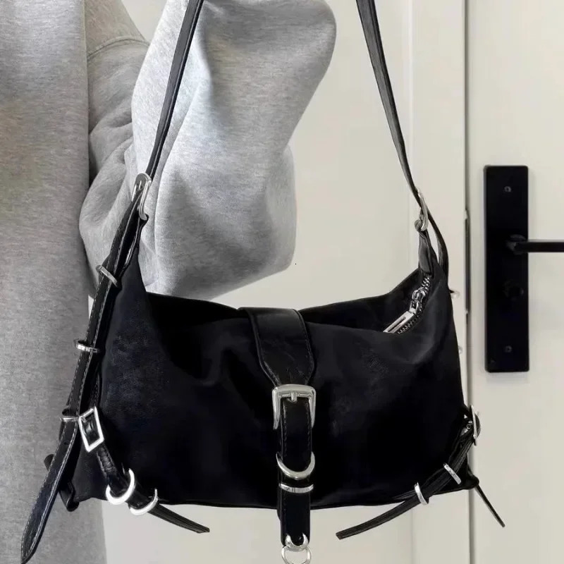 Retro Korean All Match Street Clothing Handbag Fashion Grunge Casual Shoulder Bag Y2k Aesthetics Ins Simple Cross Body Bag Fashion 250109