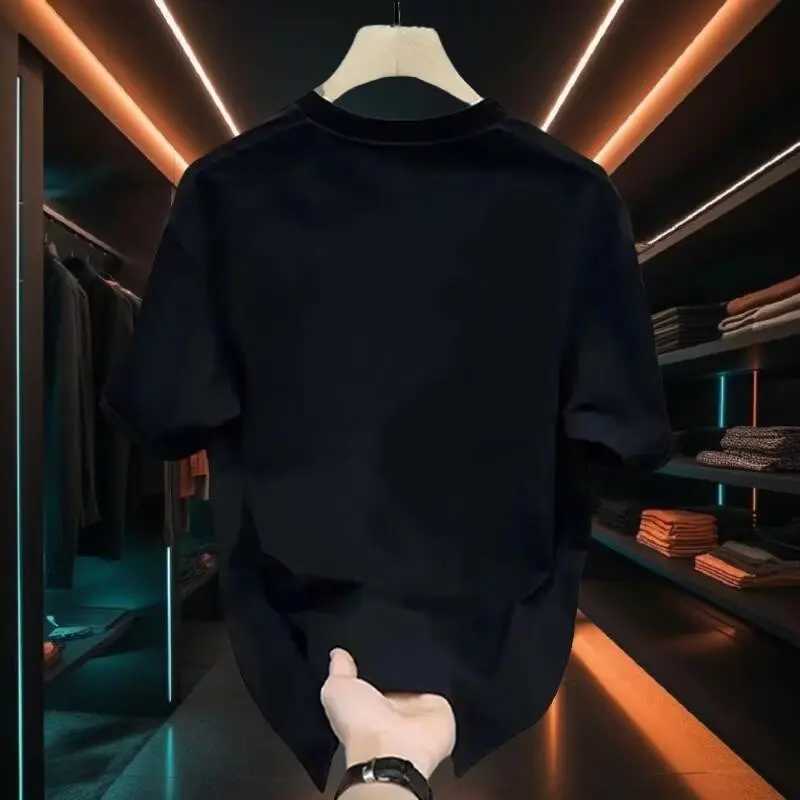 Short Sleeve T-shirt Pure Cotton Smooth Shirts Fashion Personality Comfortable Print Basic Y2k Streetwear Harajuku Mens Clothin W250117