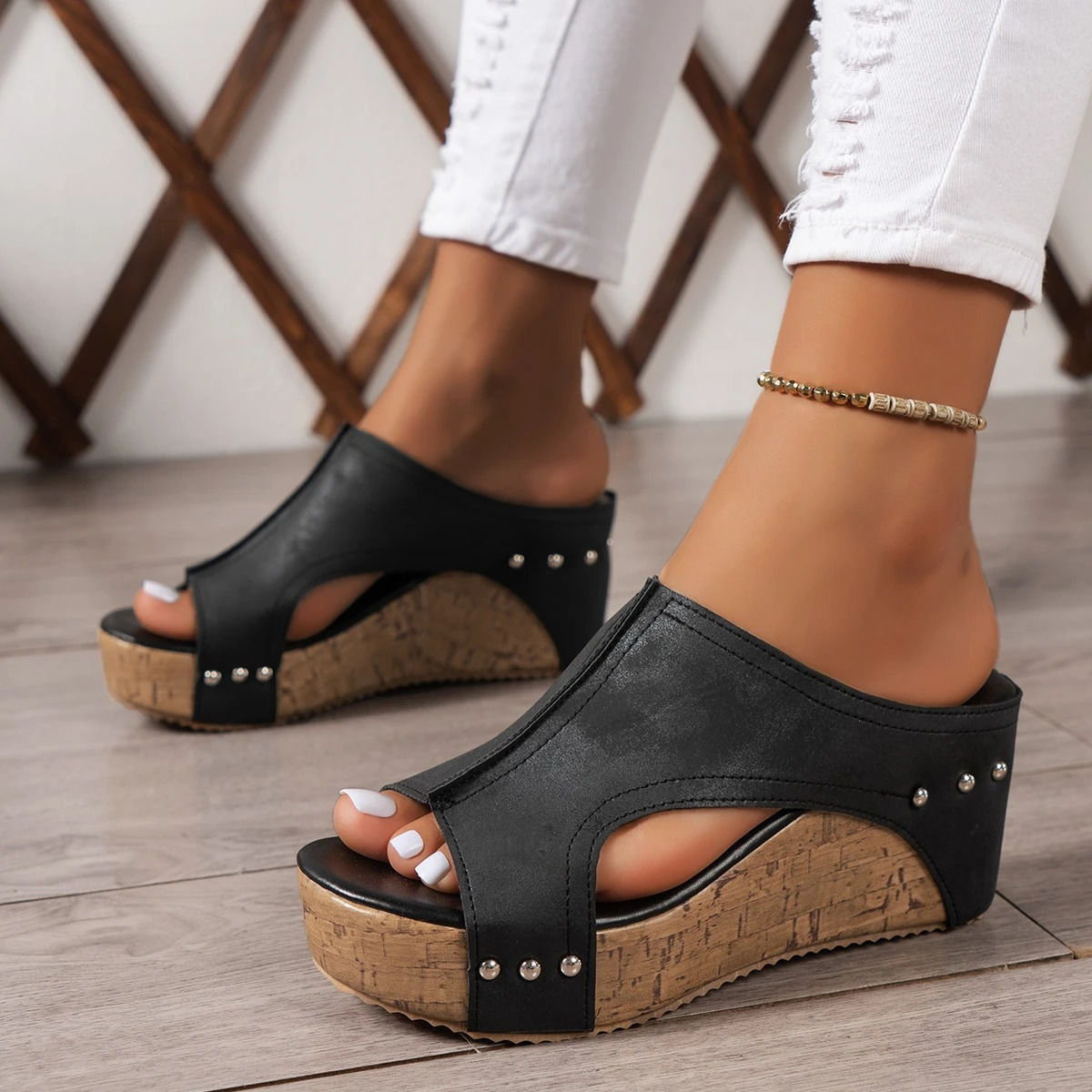 Women Sandals Summer Roman Open Toe Platform Retro Peep Wedges Shoes Luxury Casual Designer 250117