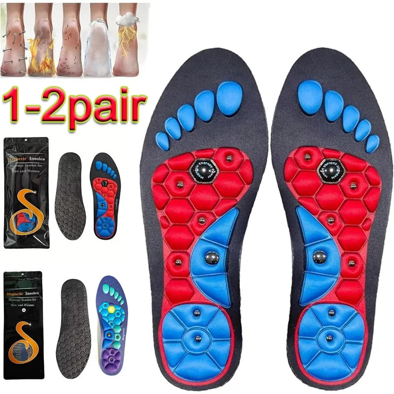 Magnetic Therapy Massage Insoles Foot Acupressure Enhanced Magnetic Insole Point Therapy Feet Body Detox Insert Orthopedic Pads 250120