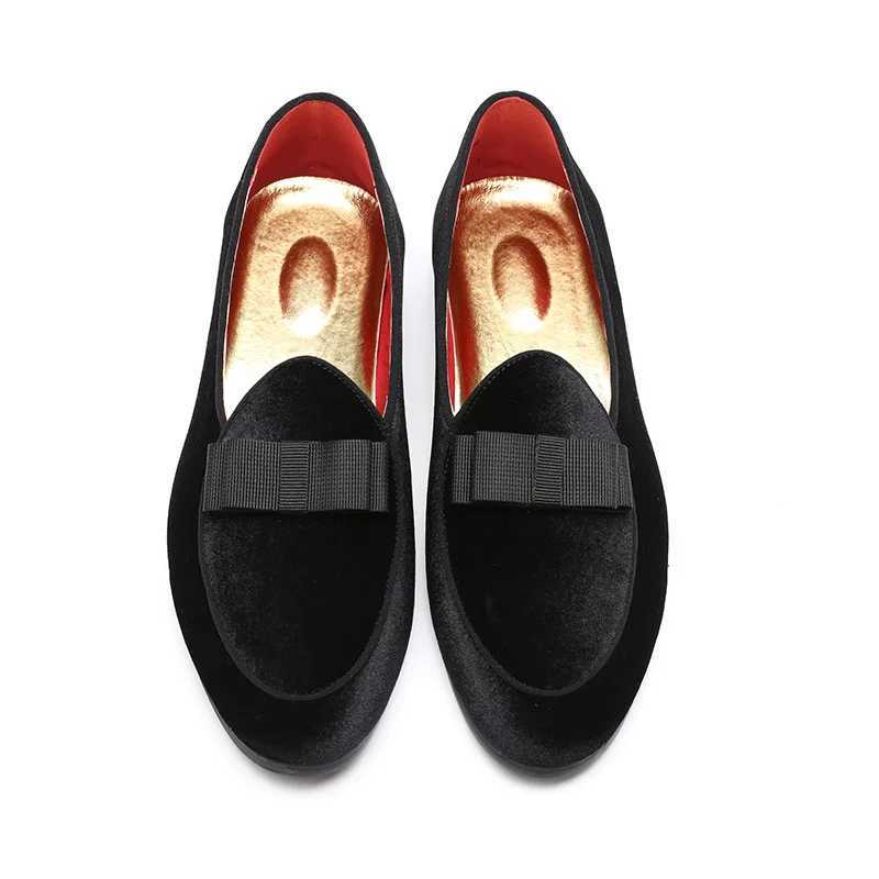 Man Casual Shoes with Bowknot Driving Loafers For Men Trendy Party Wedding FlatsXJ250118