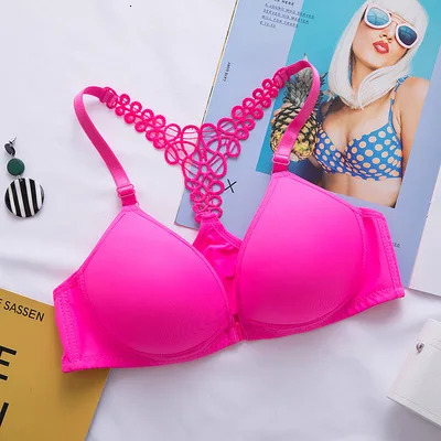 Front Clre Bras Lift Up Lingerie for Women Push Cross Back Underwear Seamless Sports Support Fitness Solid Color 250122