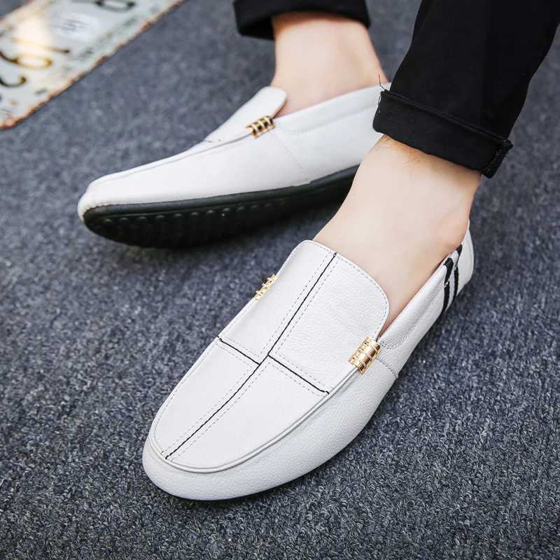 Spring Autumn Men Loafers PU Leather Driving Boat Shoes Slip- Casual Doug Shoes Moccasin Breathable Soft Male FlatsXJ250118