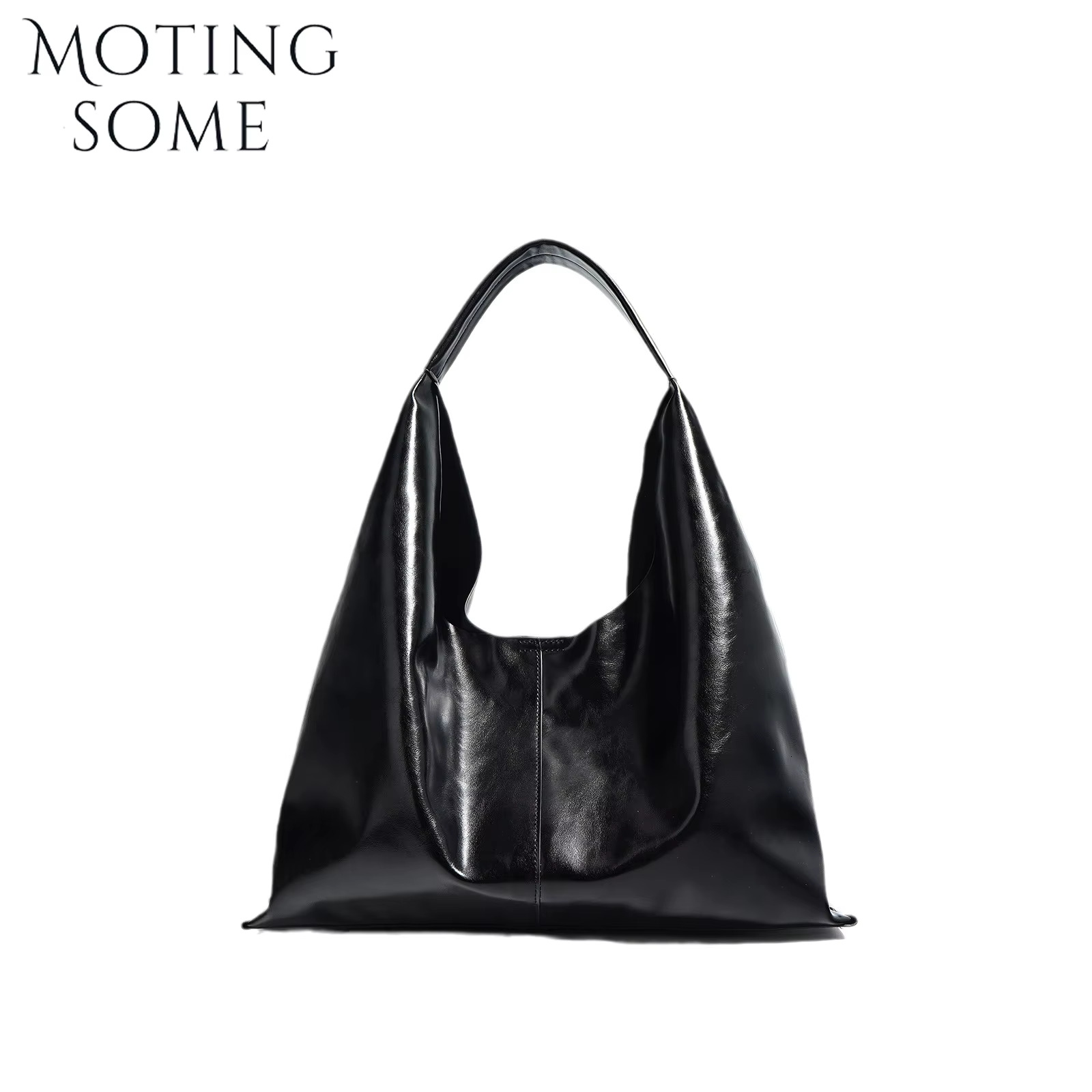 Motingsome Retro Melard Color Woman Bags Shoulder Casual Handbag And Purse Oversized Big Roomy Underarm Tote 2024 New