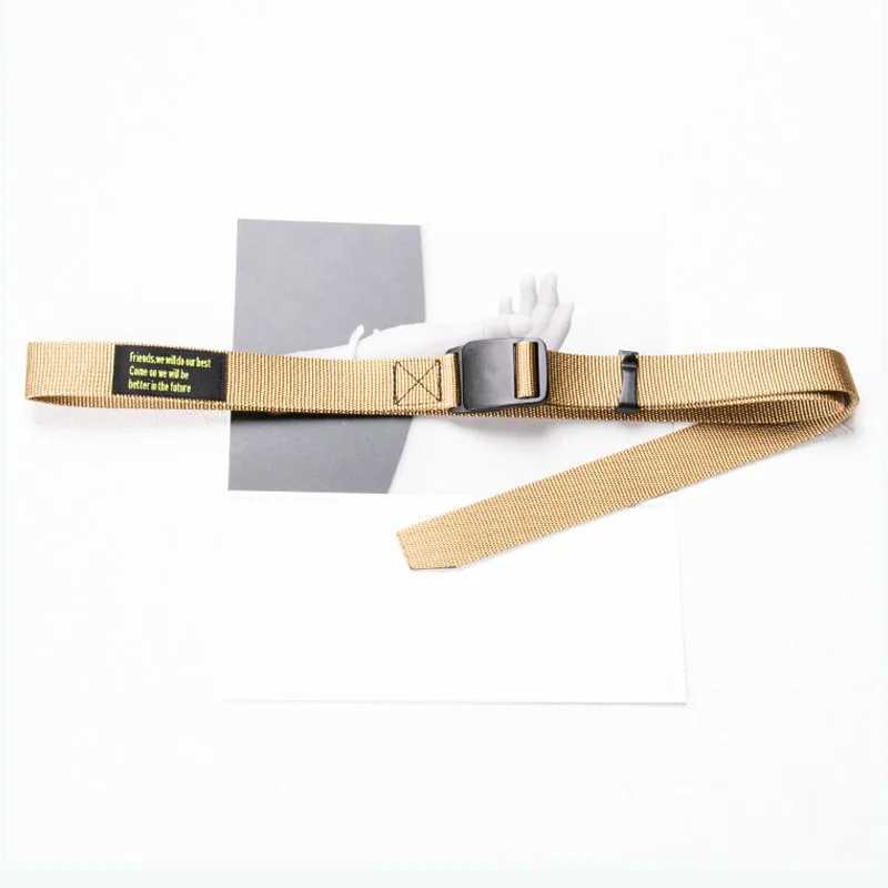 Canvas Narrow Waistband Unisex Trend Hip Hop Punk Y2k Jeans Coat Girdle Fashion Casual Outdoor Sports Tactical Nylon Youth Belt W250120