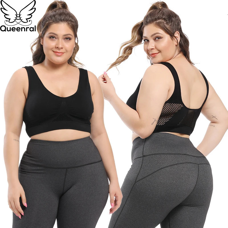 3pcs Bras For Women Plus Size Bra With Pads Seamless Underwear Active Brassiere Breathable Mesh Wireless Vest 250122