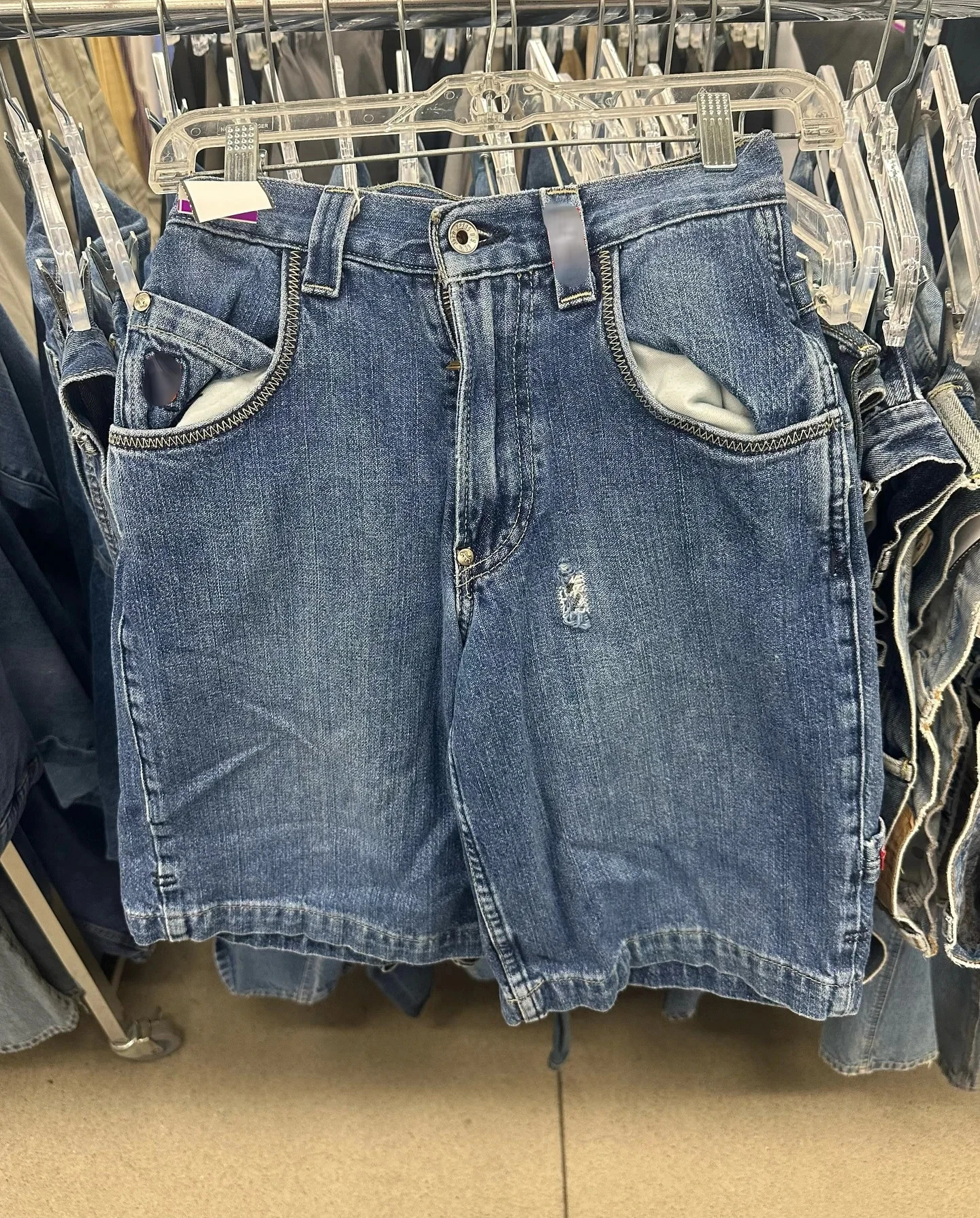 2000s style Chinese Loong hip-hop jeans shorts summer bag jeans gothic Jorts Y2k retro blue mens wide leg cargo gym shorts 250109