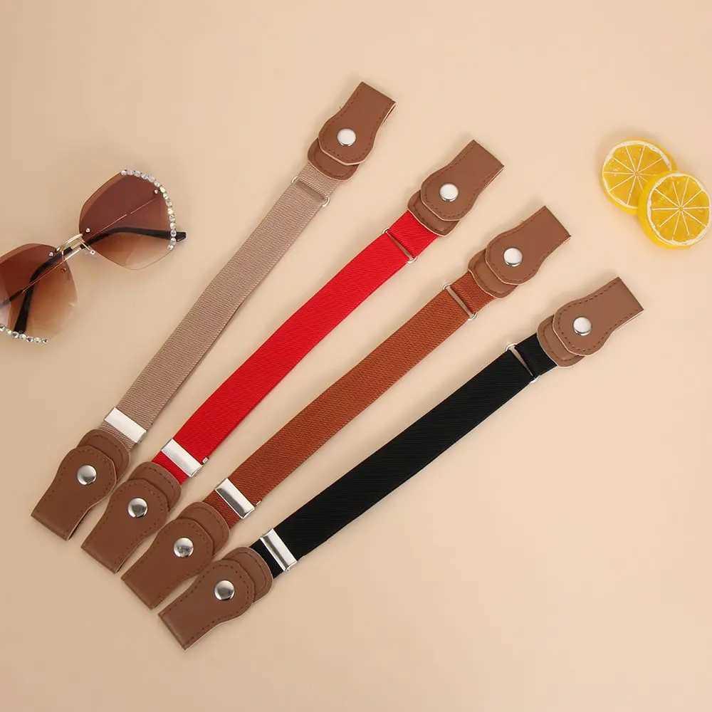 Child Kids Buckle-Free Elastic Belt Stretch Canvas Belt For Boys Girls Adjustable Children Belts For Jeans Pants W250120