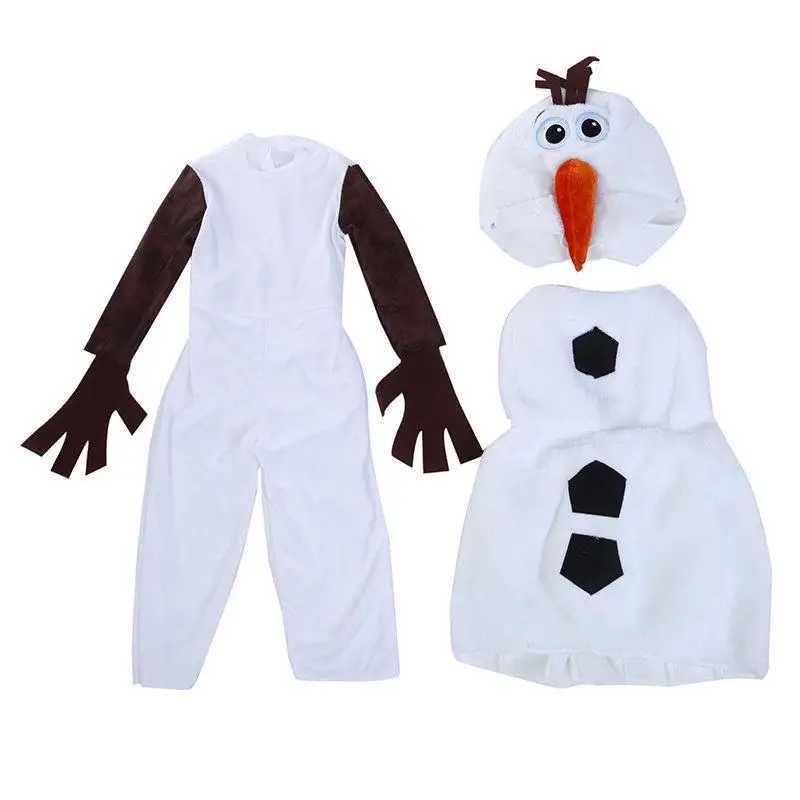 Kids Halloween Costumes Child Comfy Deluxe Plush Adorable Olaf Cosplay Toddler Favorite Cartoon Movie Snowman Party Dress-up W250117