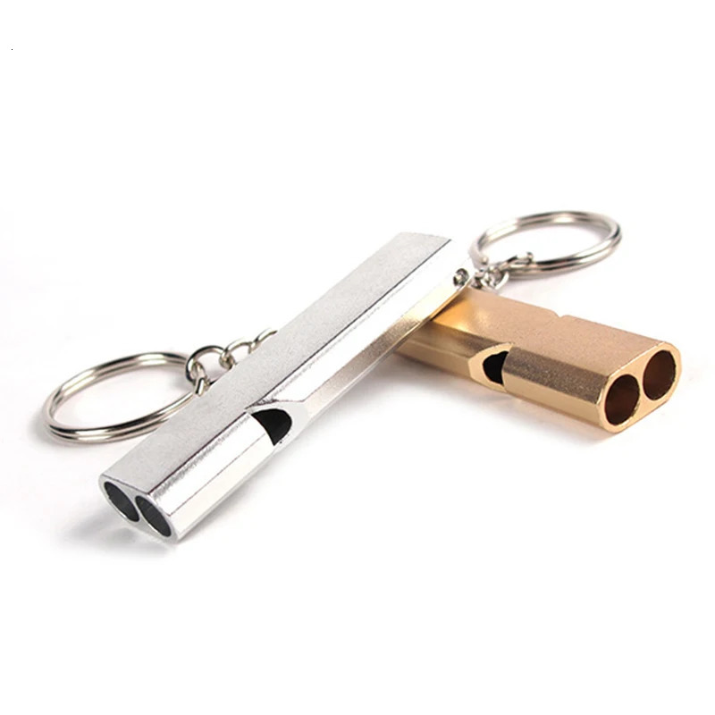 Aluminum Whistle Outdoors High Decibel Portable Keychain Hiking Camping Survival Emergency Multifunction Team Sport Tool 250107