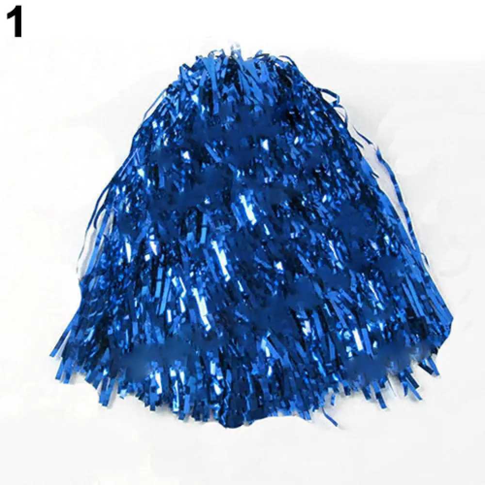 Pc Metallic Velvet Ball Cheerleader Cheer Cheerleading Dance Party Team Match Sports Pom Poms PropW250121