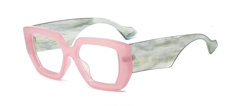 Trendy Square Big Women Glasses Frames Fashion Colorful Transparent Thick Female Grade Womens Eyeglasses With Frame 250110