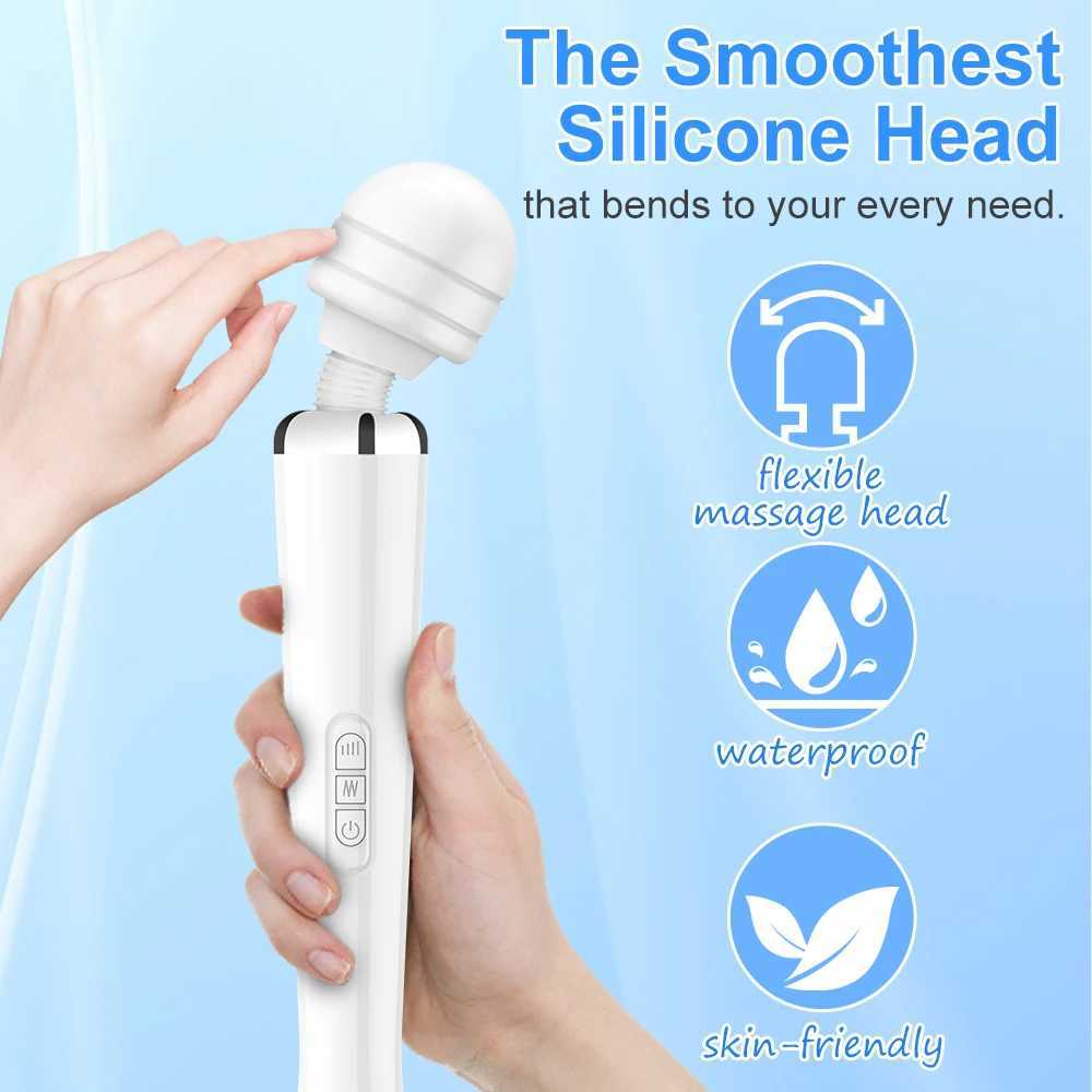 Huge Magic Wand Vibrators for Women USB Charge G Spot Massager Clitoris Stimulator Big AV Stick for Female Adult 18 Sex Toys W250117