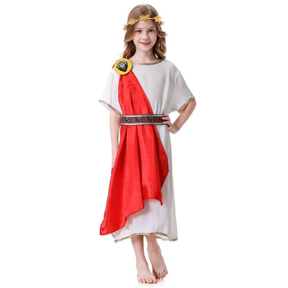 Halloween Children Ancient Greek Goddess Mythology God Zeus Costume Girl Boy Roman Greek Toga Costume Role Playing Roman Costume W250117