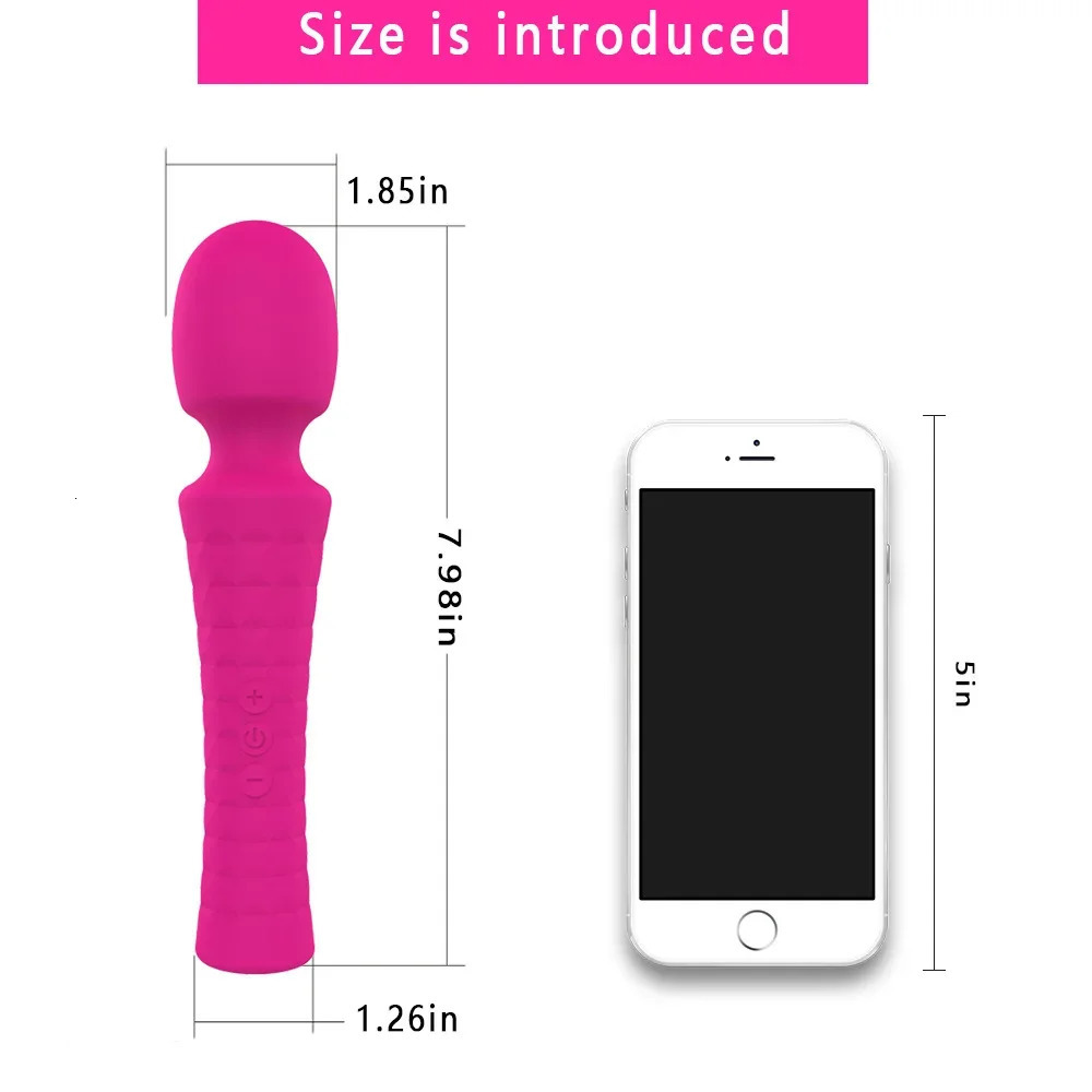 8 Frequency 5 Speed Vibrators Rechargeable Female G Spot Vagina Clitoris Stimulator AV Stick Masturbation Massage Stick Sex Toys 250114