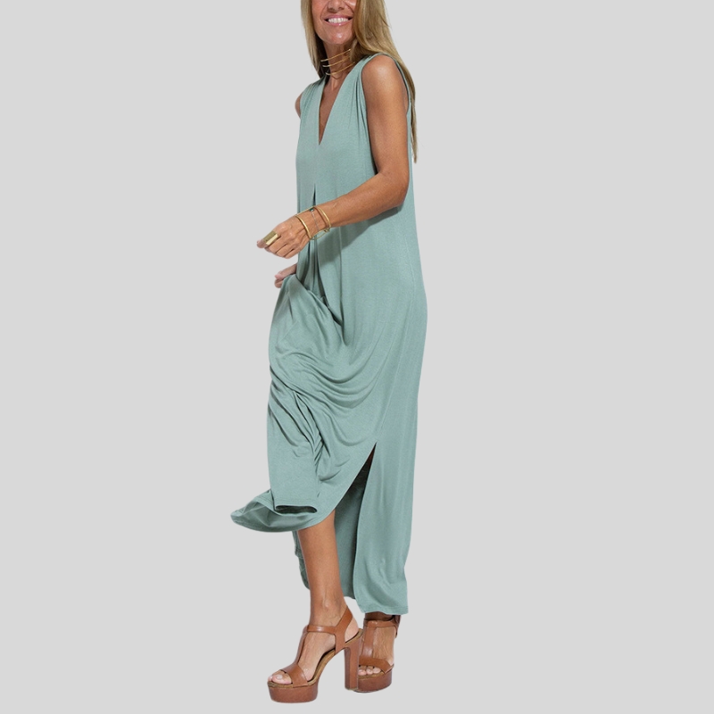 New hot-selling European and American style new solid color pullover V-neck dress cardigan jacket suit women