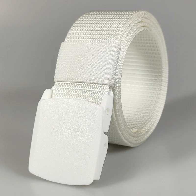 White Automatic Buckle Nylon Army Tactical Men Belt Military Waist Canvas Belt Outdoor Strap Travel Jeans Black Belts for Women W250120