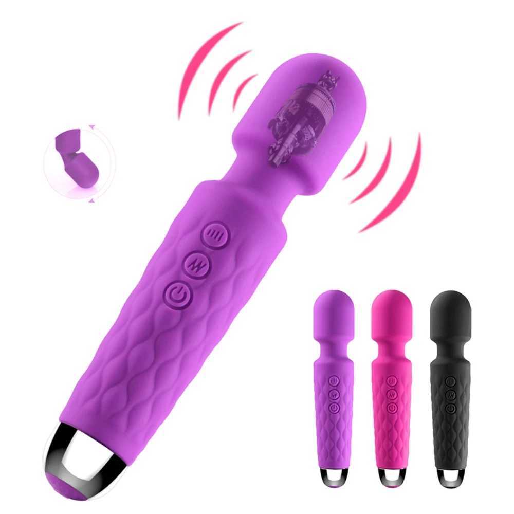 20 Speed Powerful Vibration Av Magic Wand Vibrator Clitoral Stimulation Massage Masturbator Dildo Vibrator Adult Sex Toys W250117