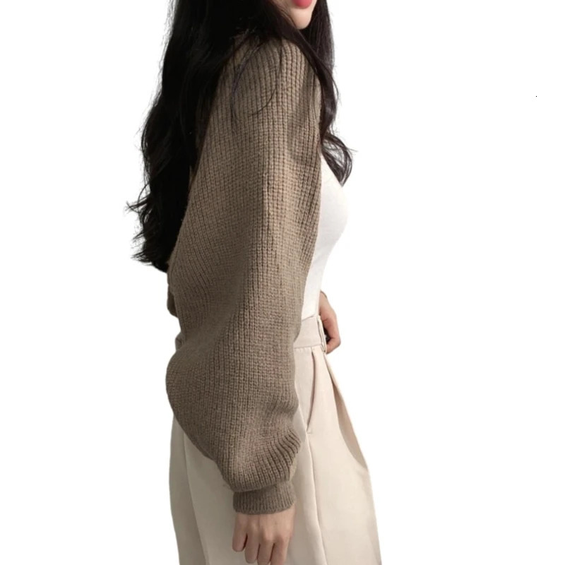 Women Cardigans Open Front Shrugs Long Sleeve Cropped Cardigan Sweaters Shrug Boleros drop 250109