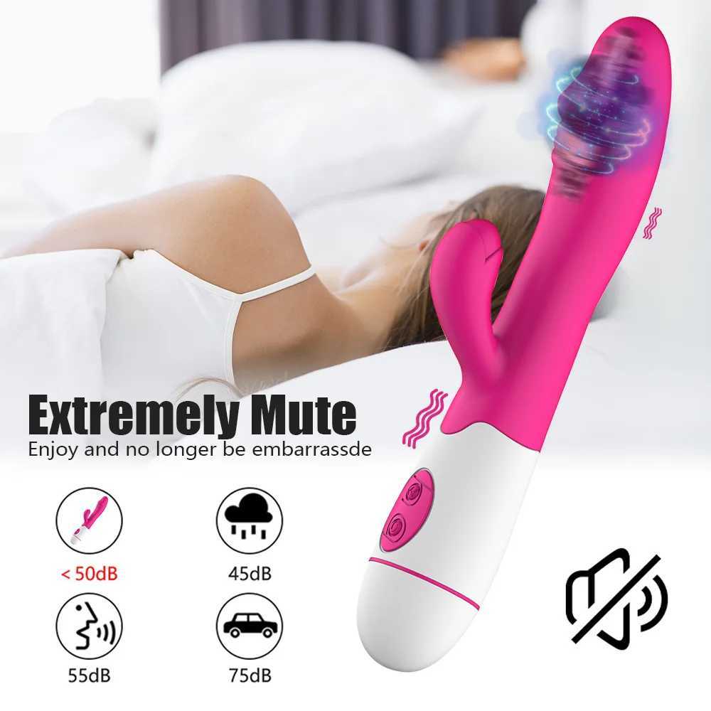 Dual Vibration G Spot Massager Female Masturbator Sex Toys for Woman Dildo Rabbit Vibrator Vaginal Clitoris Stimulator W250117