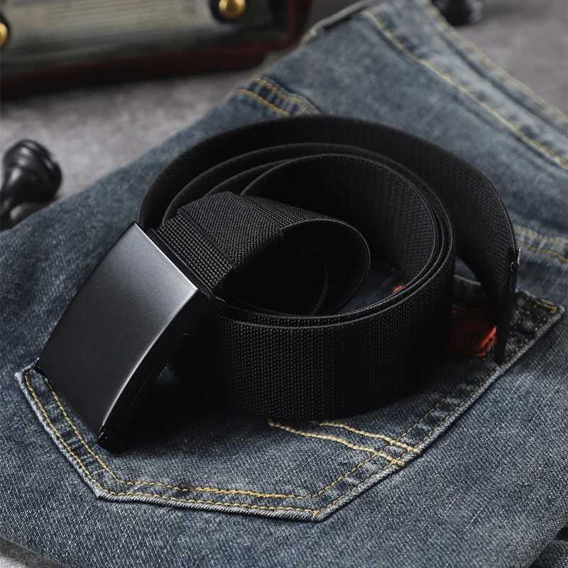A suit of men elastic automatic buckle belt casual woven outdoor zippy belt using daily commuting W250120