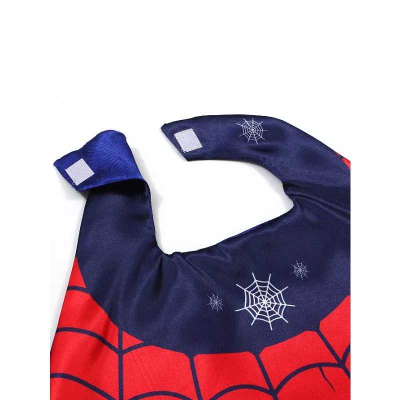Cartoon Superhero Costume Set for Boys and Girls Halloween Dress Up Spider Cape and Mask with Wristband W250117