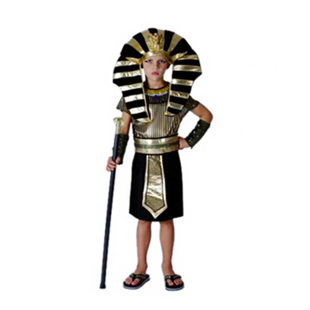 1 set of authentic Egyptian Pharaoh costume set themed party dress up childrens Egyptian role-playing costume W250117