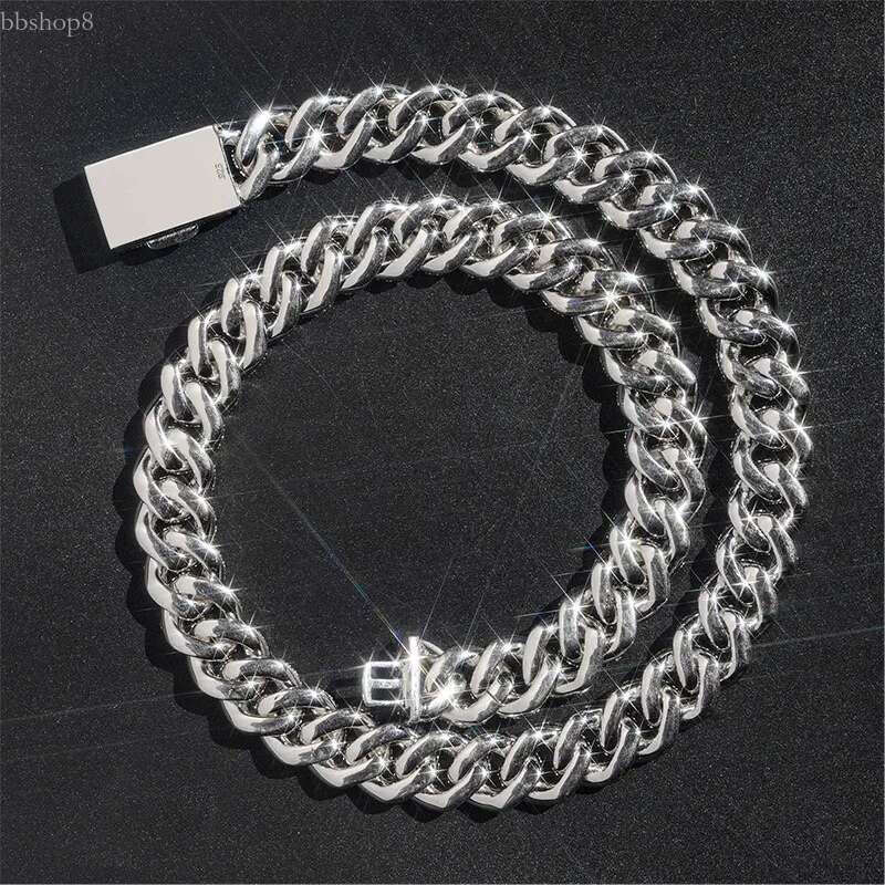 fashion pendant jewelry iced out hip hop miami k chains men women sier 15mm wide round shape vvs moissanite cuban necklaces and bracelets