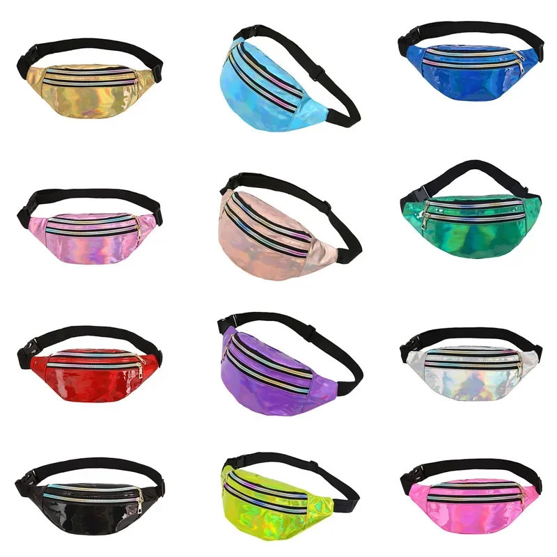 Unisex Outdoor Waist Bag Adjustable Laser Fanny Pack Crossbody Chest Bag For Men Sports Workout Running Waist Packs For Women 250122