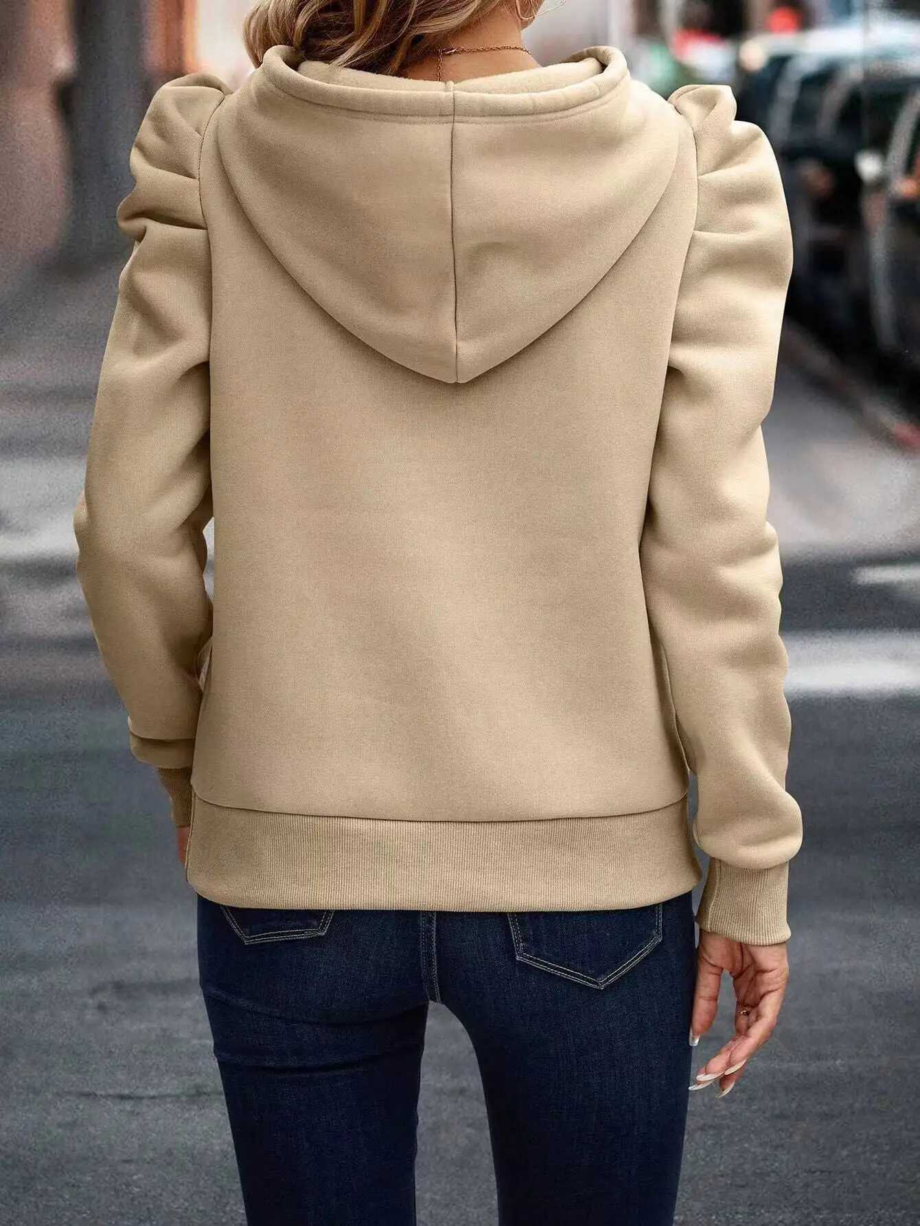 2024 New Autumn Gothic Style Casual Long-Sleeved Hooded Short Sweater Jacket Women Fashion Zipper Sports Hoodies Y2K Sweatshirt W250117