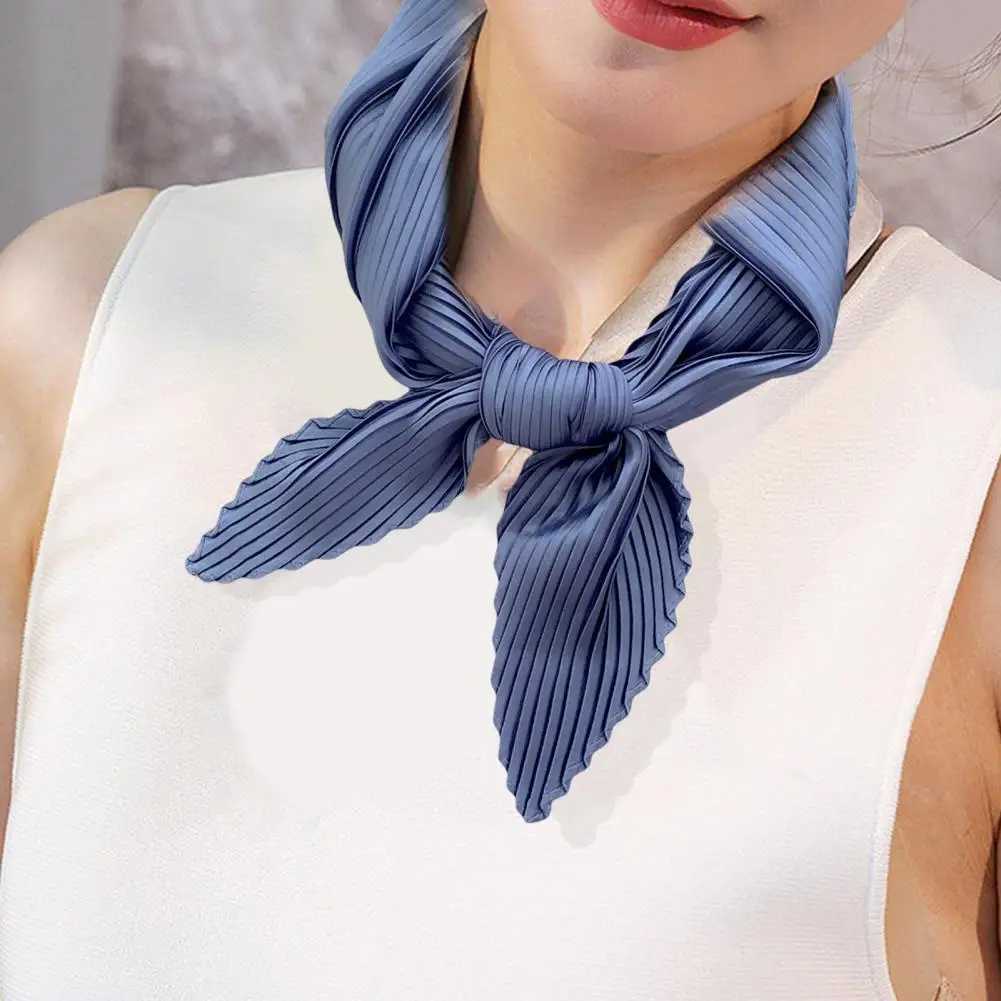 Super Soft Chic Thin Crinkled Scarf Neck Wear Temperament Female Scarf Pleated for Outdoor W250118