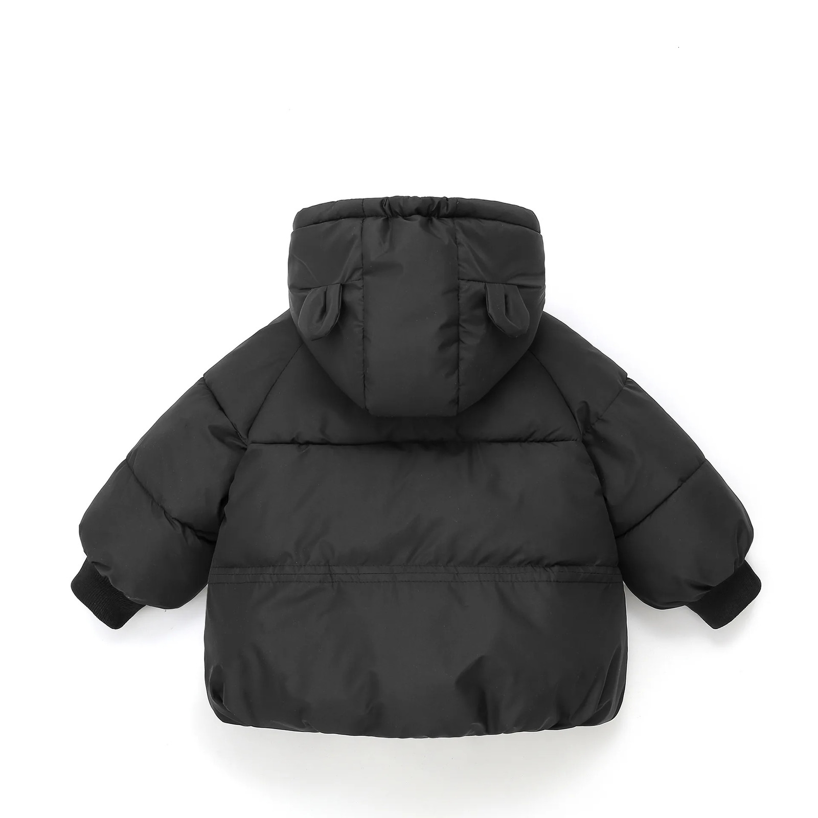 Autumn Winter Kid Thicken Fashion Cotton Coat Boy Children Solid Cardigan Hooded Long Sleeve Tops Girl Baby Warm Casual Jacket 250115