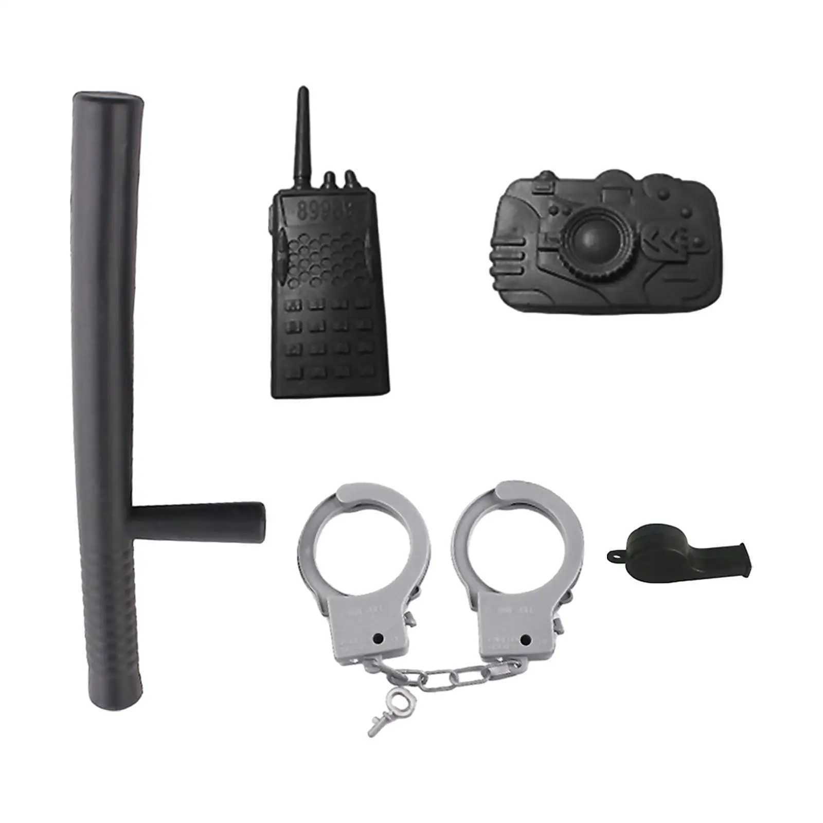 5Pcs Costume Accessory Set Police Cosplay Prop for Stage Performances Fancy Dresses Role Play Carnival Birthday Party Gift W250117