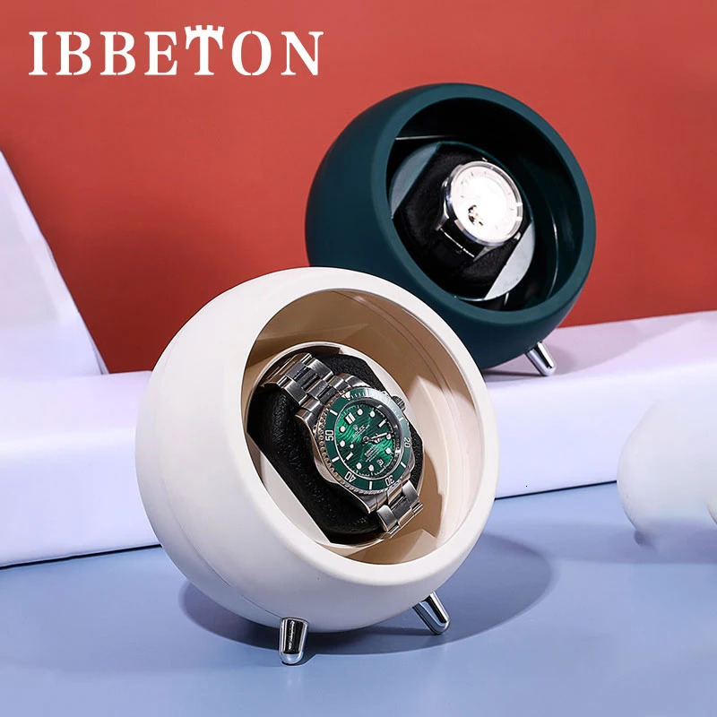 IBBETON Single Watch Winder for Automatic Watches Storage Box Automatic Winder Use USB Cable / with Battery Mabuchi Mute Motro 250121