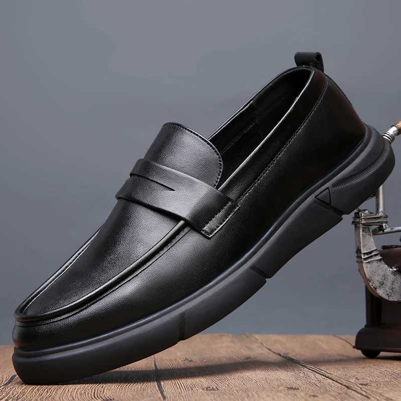 Genuine Leather Loafers Men New Comfy Mens Boat Flats Fi Brand Style Man Casual Shoes Versatile Dress Footwear Drive ShoesXJ250118