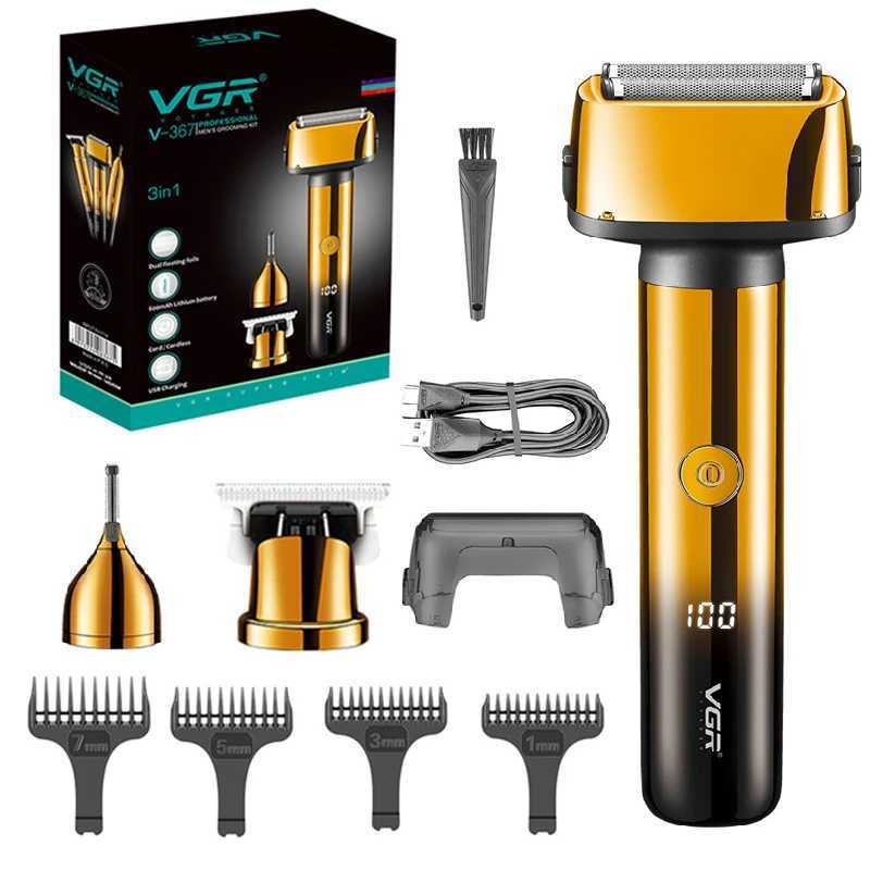 Original VGR 3in1 Foil Electric Shaver For Men grooming kit Facial Beard Hair Eyebrow Trimmer Rechargeable Electric RazorW250117