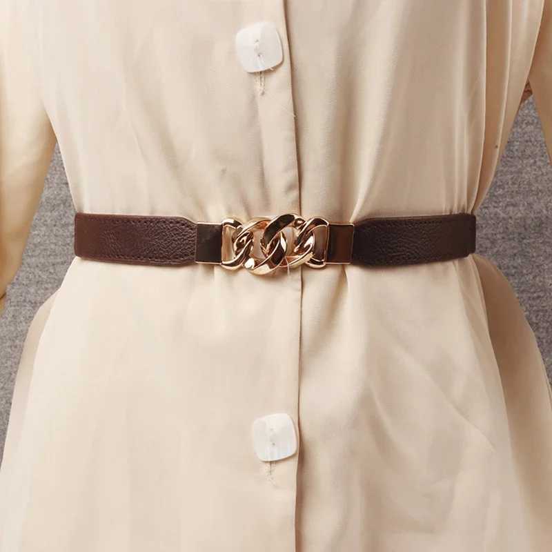 New Style Belt Womens Thin Belt Slim Decorative Shirt with Dress Multi-ring Buckle Elastic High Elastic Atmosphere Summer W250120