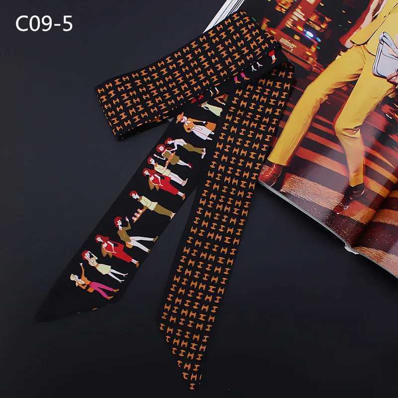 2018 Scarf New Design Paris holiday tied bag small ribbon Ms. twill silk scarves hair band head scarf W250118