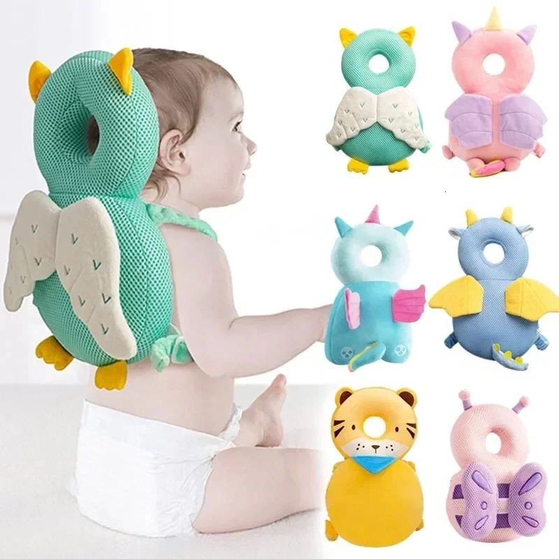 1-3T Toddler Baby Head Protector Safety Pad Cushion Back Prevent Injured Angel Bee Cartoon Security Pillows Protective Headgear 250117