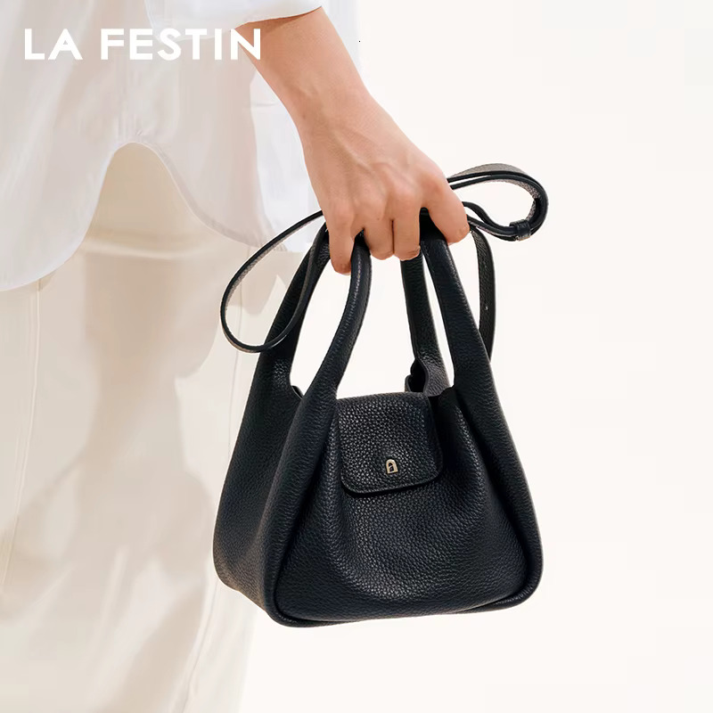 LA FESTIN Original Handbag Women Bucket Bags Designer Shoulder Crossbody 2024 New Ladies Leather Bag