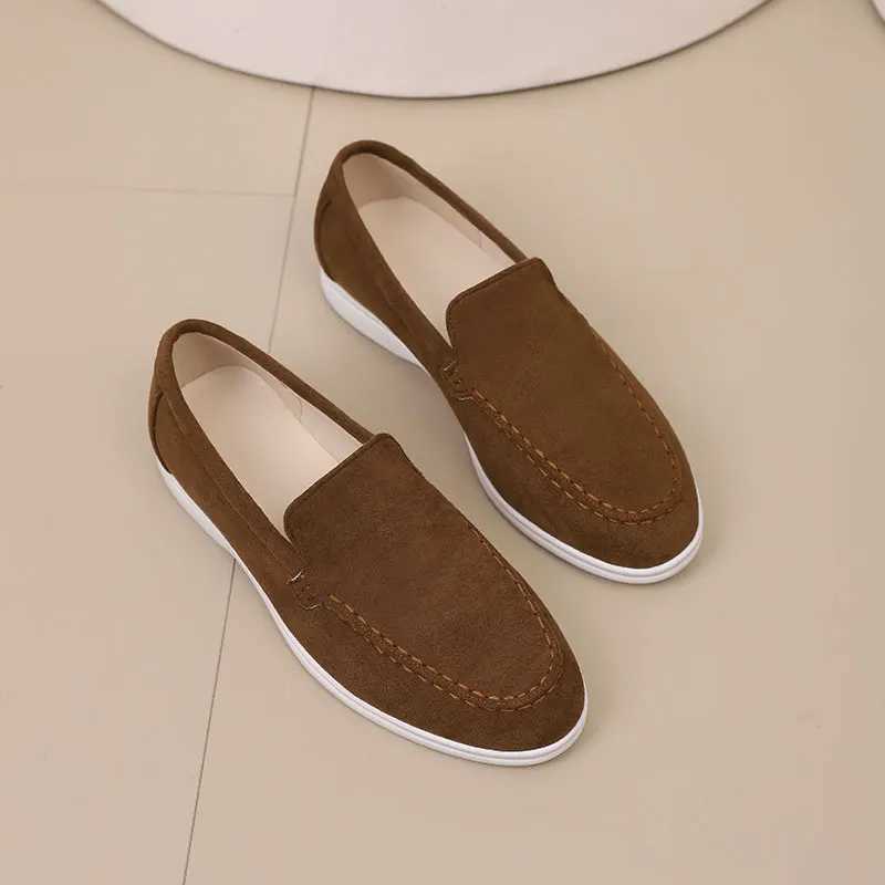 Loafers mens shoes large size flat bottom lazy shoesXJ250118