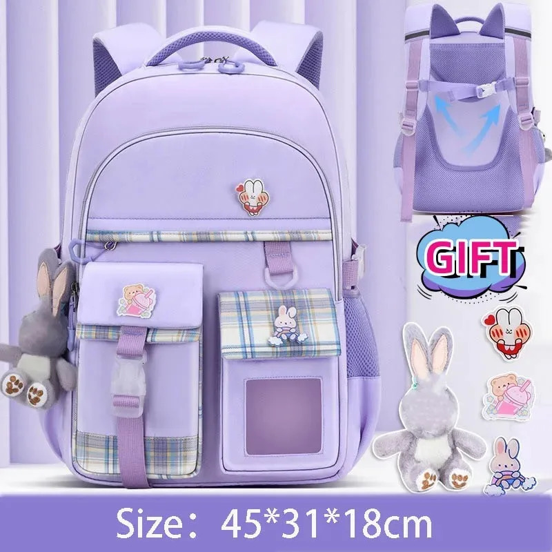 Waterproof Lightweight Backpack For Primary School Girls And Children Large Capacity Spinal Protection Backpack For Girls 250109