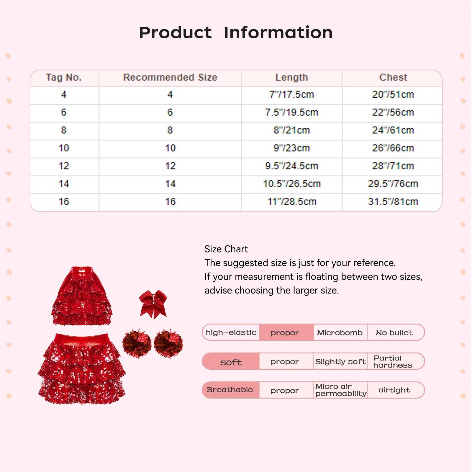 Kids Girls Jazz Dance Outfits Cheerleading Costume Childrens Dancewear Set Shiny Sequins Tiered Crop Top with Ruffled CulottesW250121