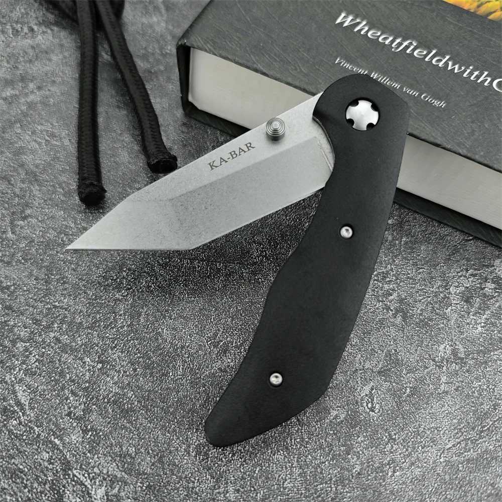 Folder Jarosz Kabar Black Tanto Point 7506 Knife 440C Stainss Steel Self Dense Hunting Tactical EDC is Knives for Men