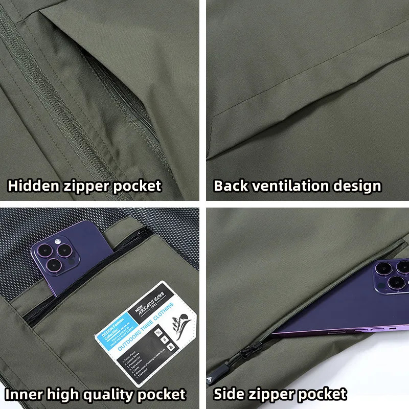 Arrive 6 Pockets Men Soft Shell Vests Quality Outdoor 5XL Plus Size Quickdrying Camping Fishing Pography Cargo Waistcoat 250114