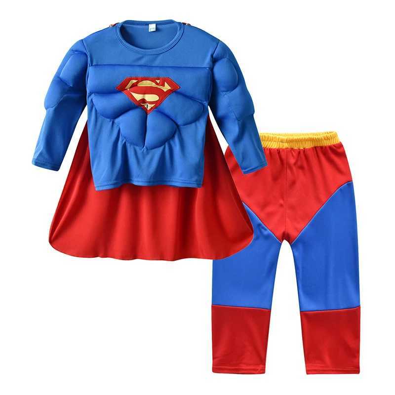Boys Cosplay CoStume Kids Girls Tops Pants Cloak MUscle Suit Children Party Halloween CoStume Clothes W250117