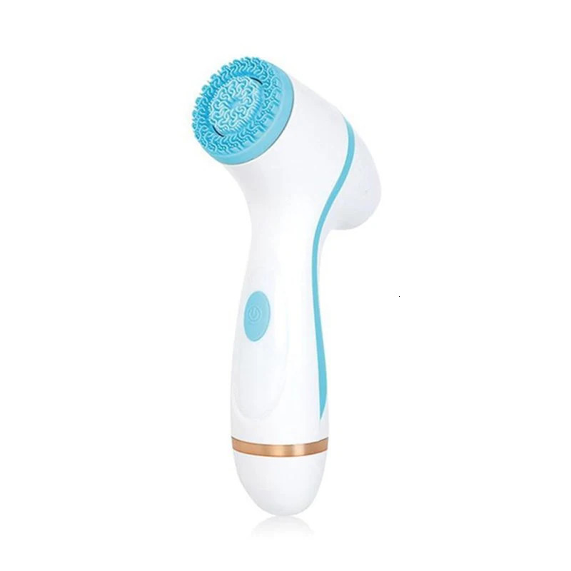 4 IN 1 Electric Facial Cleansing Brush Face Roller Massager Face Exfoliating Ultrasonic Washing Brush Cleanser Beauty Skin Care 250121